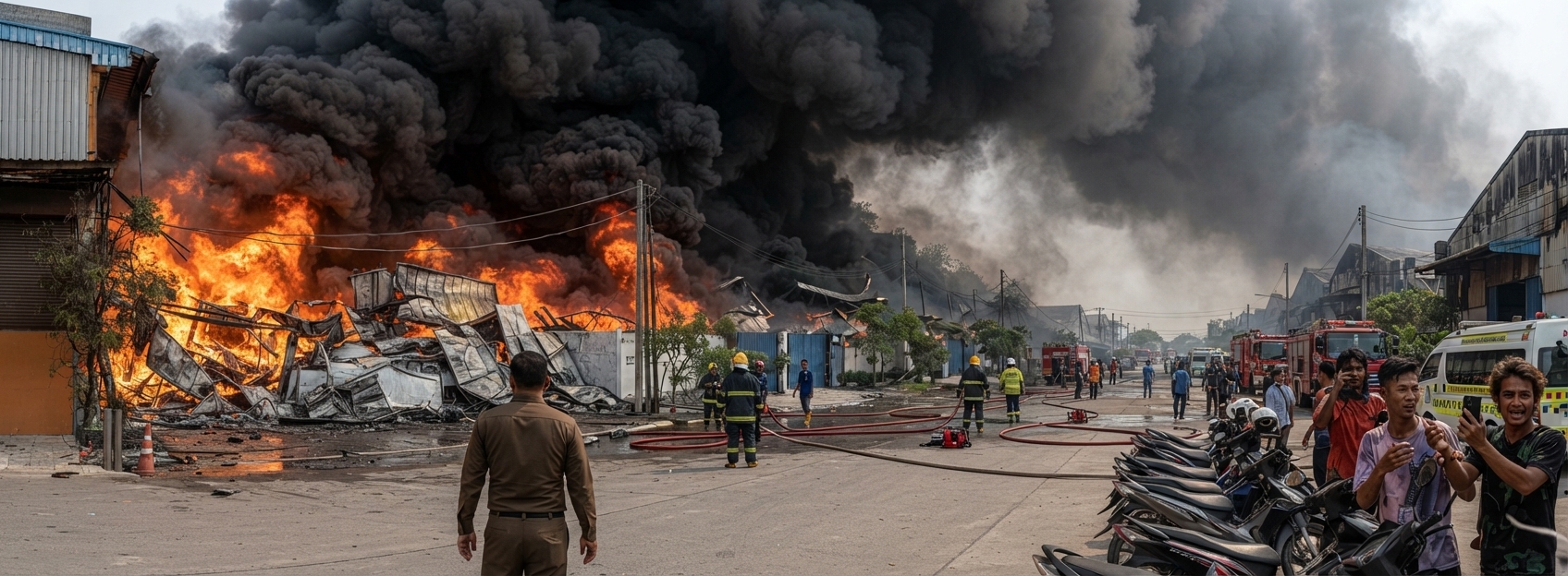 Kebakaran Hebat Landa Pergudangan Kosambi Permai, 20 Gudang Terbakar