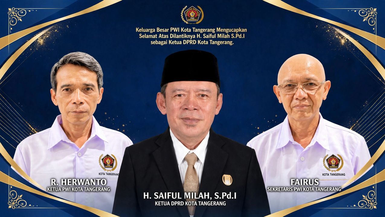 H. Saiful Milah Dilantik Jadi Ketua DPRD Kota Tangerang, PWI Kota Ucapkan Selamat dan Sukses